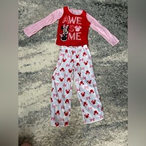 Girls Minnie Mouse Pajama Set size 8